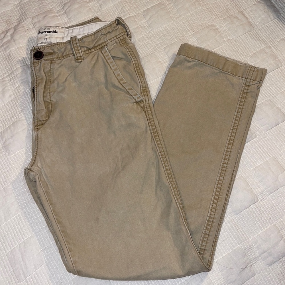 Abercrombie Kids Tan Straight Leg Jeans
